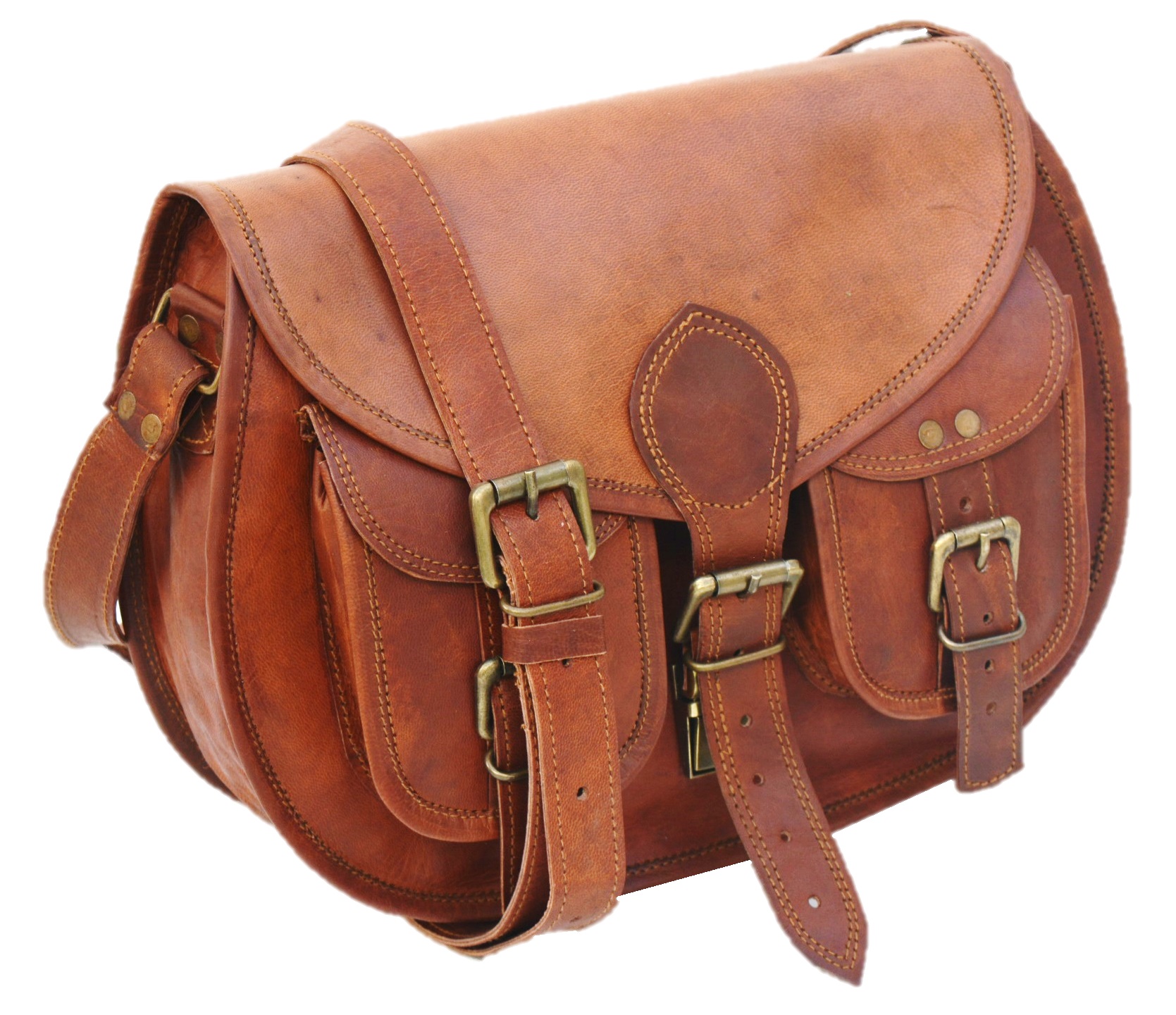 Leather Purse Designer Crossbody Shoulder Bag Travel Satchel Women Handbag Ipad Bag - Image 2